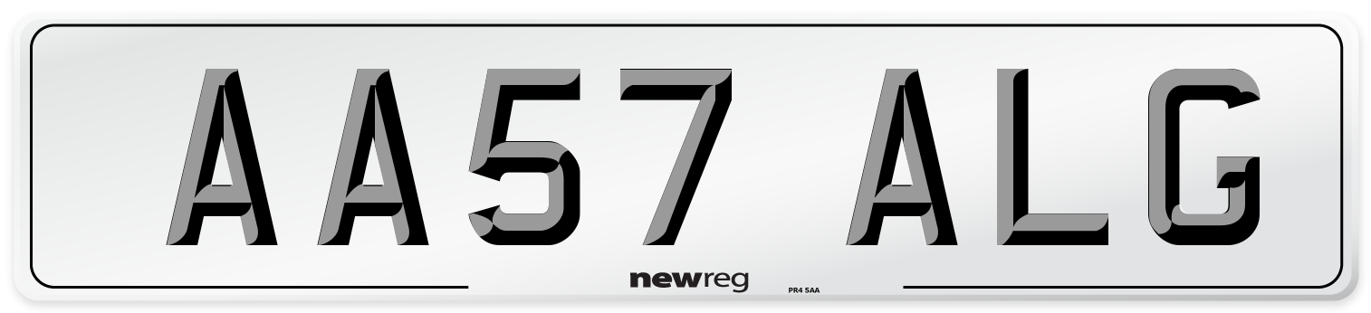AA57 ALG Number Plate from New Reg